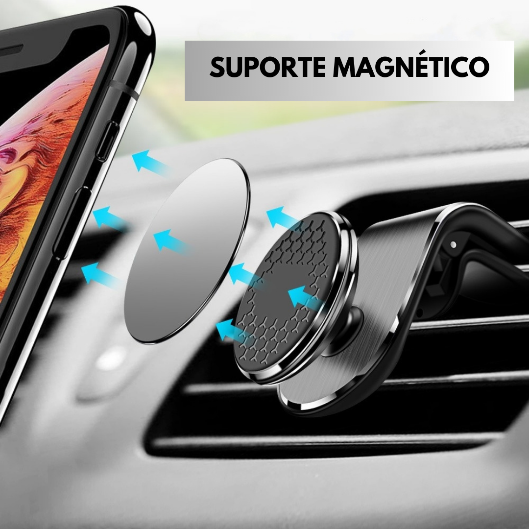 Suporte Magnético para Smartphones (Rotação 360°)