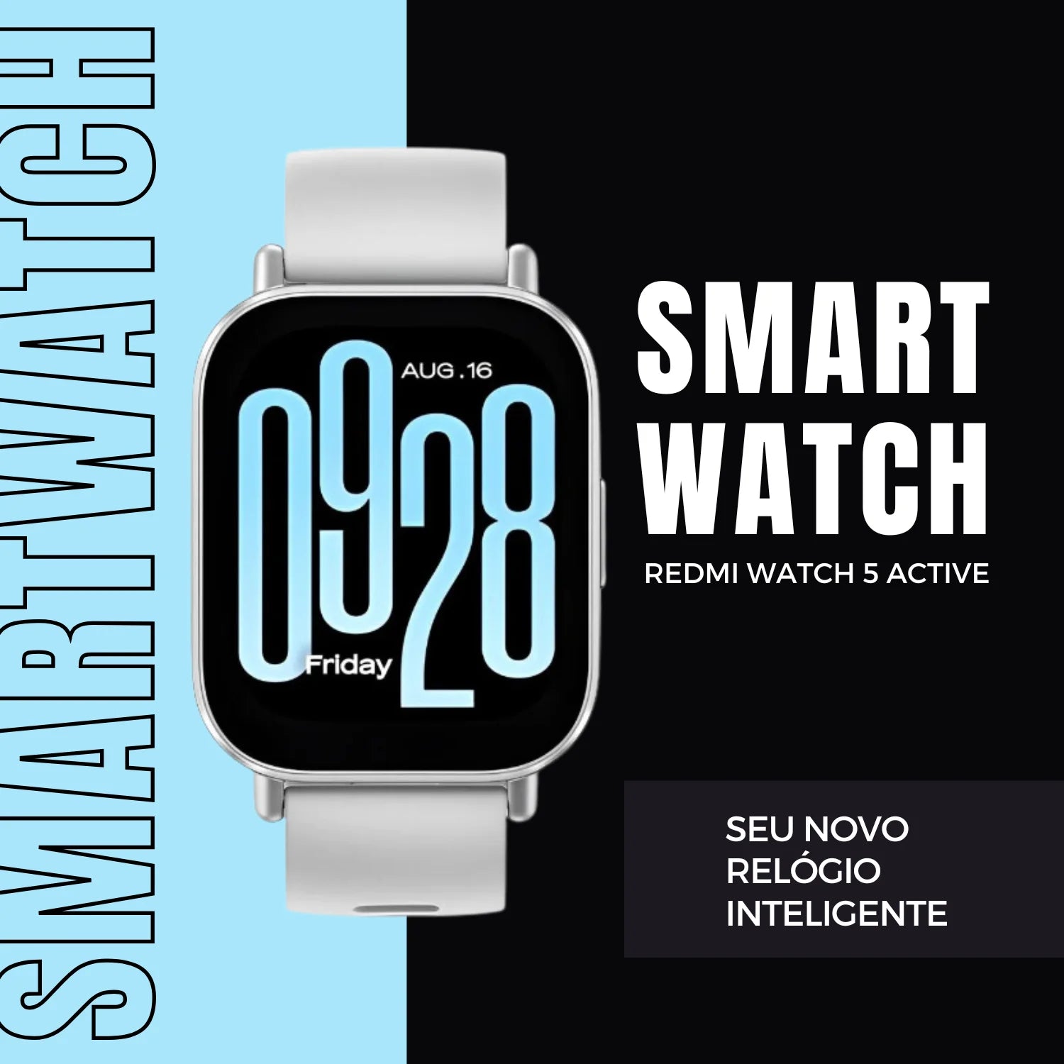 Smartwatch Redmi Watch 5 Active: Relógio Inteligente, Moderno e Prático