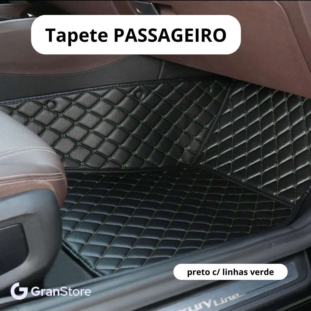 Tapete de Couro Sintético à Prova D'água (Personalize para seu modelo de carro)