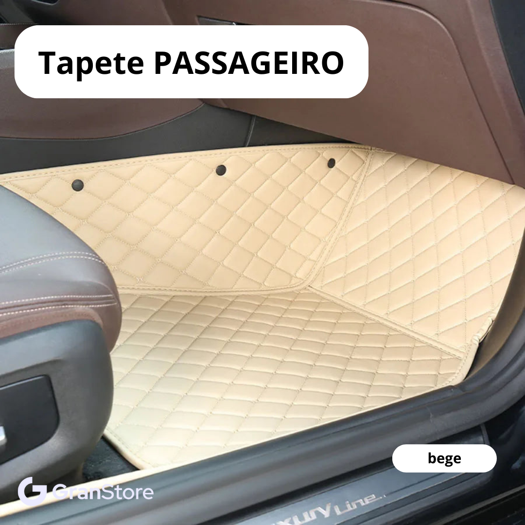 Tapete de Couro Sintético à Prova D'água (Personalize para seu modelo de carro)