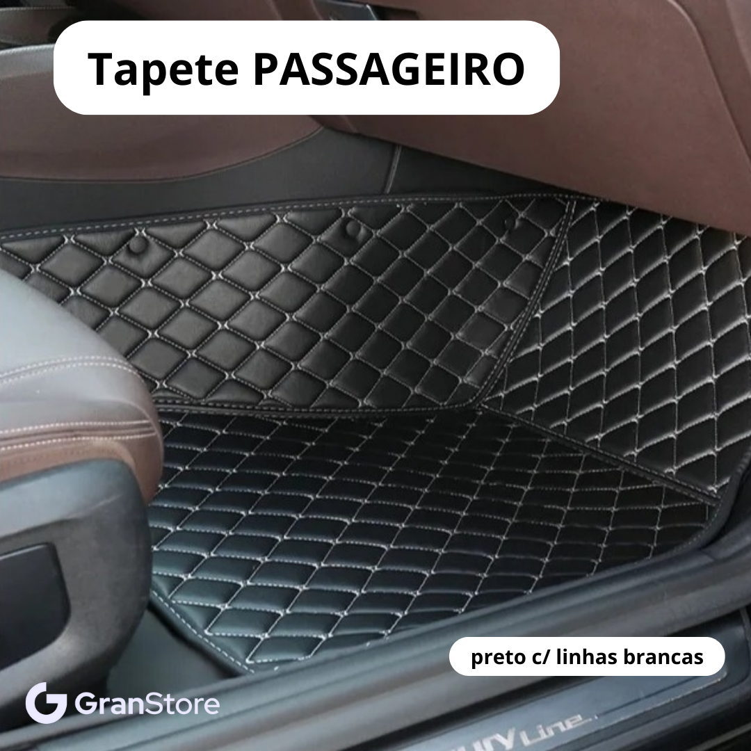 Tapete de Couro Sintético à Prova D'água (Personalize para seu modelo de carro)