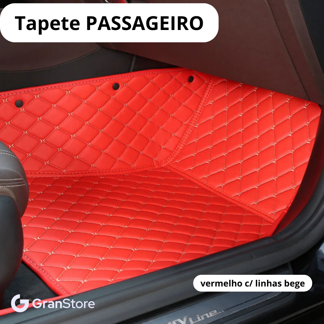 Tapete de Couro Sintético à Prova D'água (Personalize para seu modelo de carro)