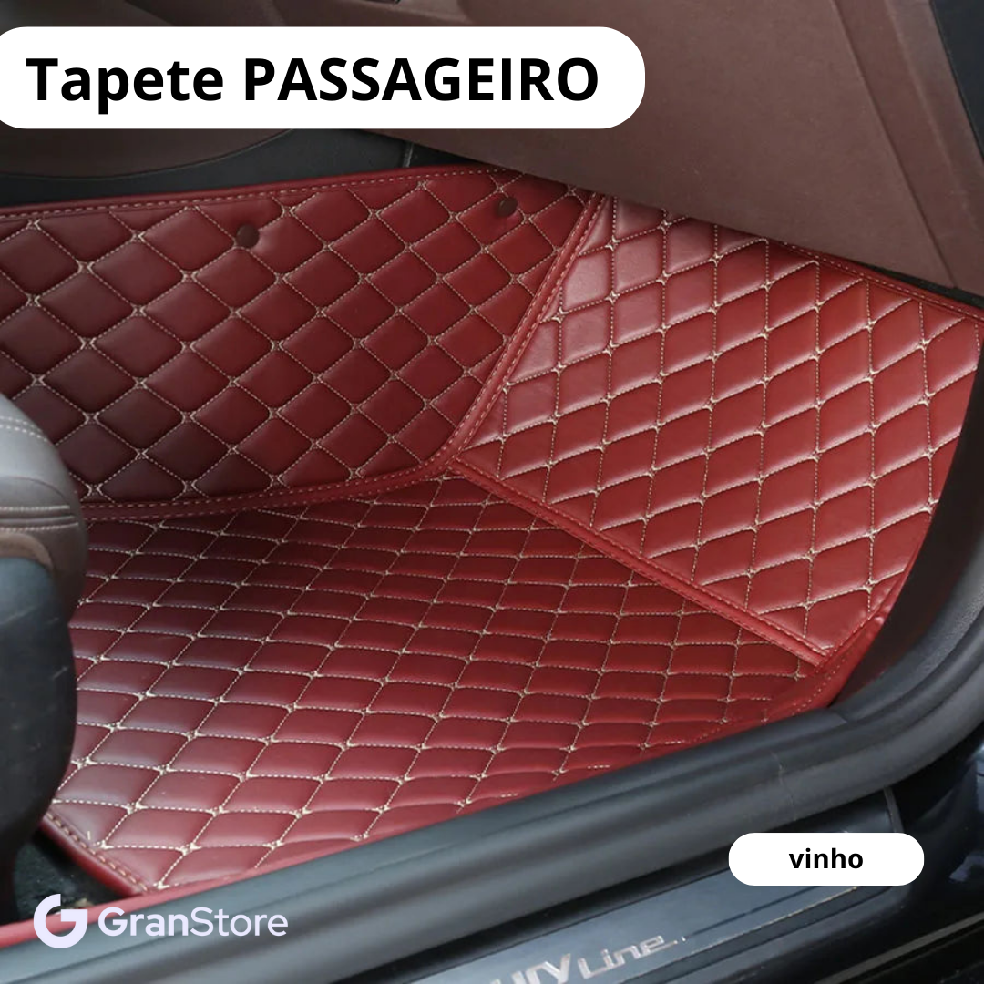 Tapete de Couro Sintético à Prova D'água (Personalize para seu modelo de carro)