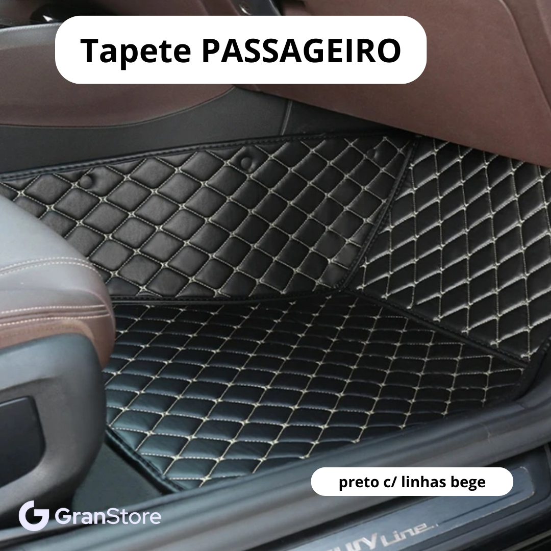 Tapete de Couro Sintético à Prova D'água (Personalize para seu modelo de carro)